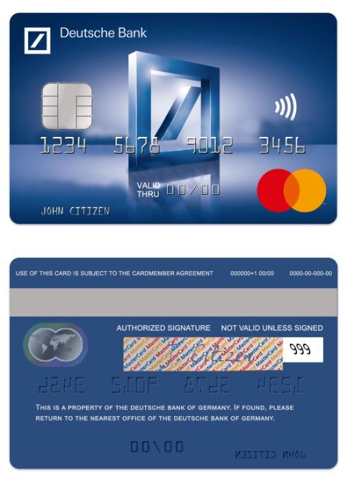 Germany Deutsche Bank standart mastercard
